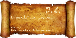 Draskóczy Lajos névjegykártya