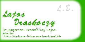 lajos draskoczy business card